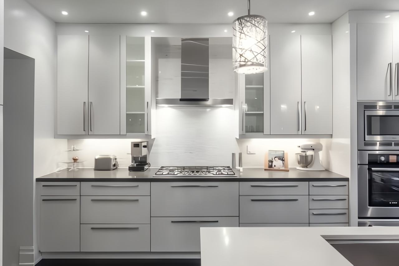 Matte Grey Kitchen Cabinets