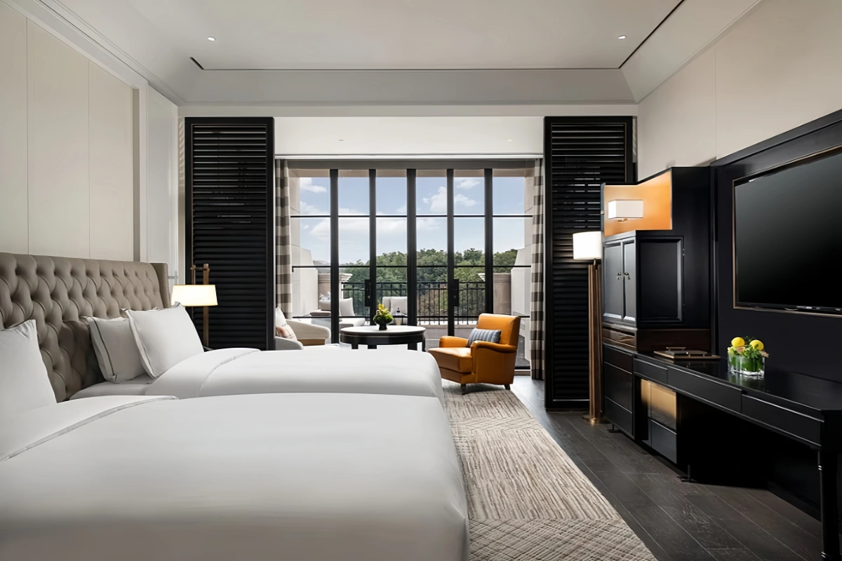 Contemporary Luxury with Panoramic Views Hotel Bedroom Design