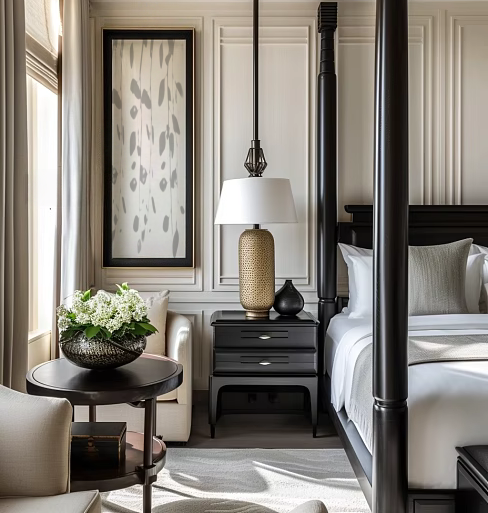 Cultural Elegance with a Boutique Touch Hotel Bedroom Design