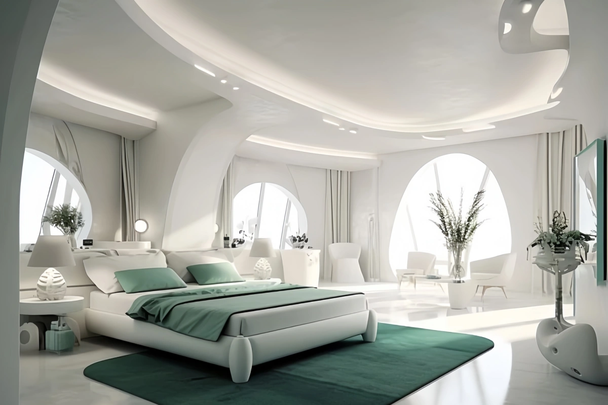 CenSo Home Futuristic Serenity with Organic Curves hotel bedroom furniture