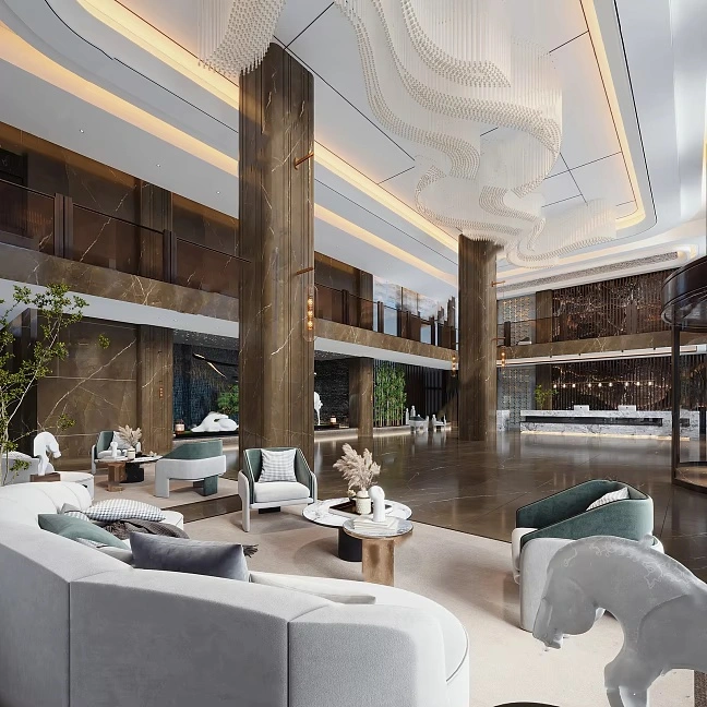 Luxury Minimalism Hotel Lobby