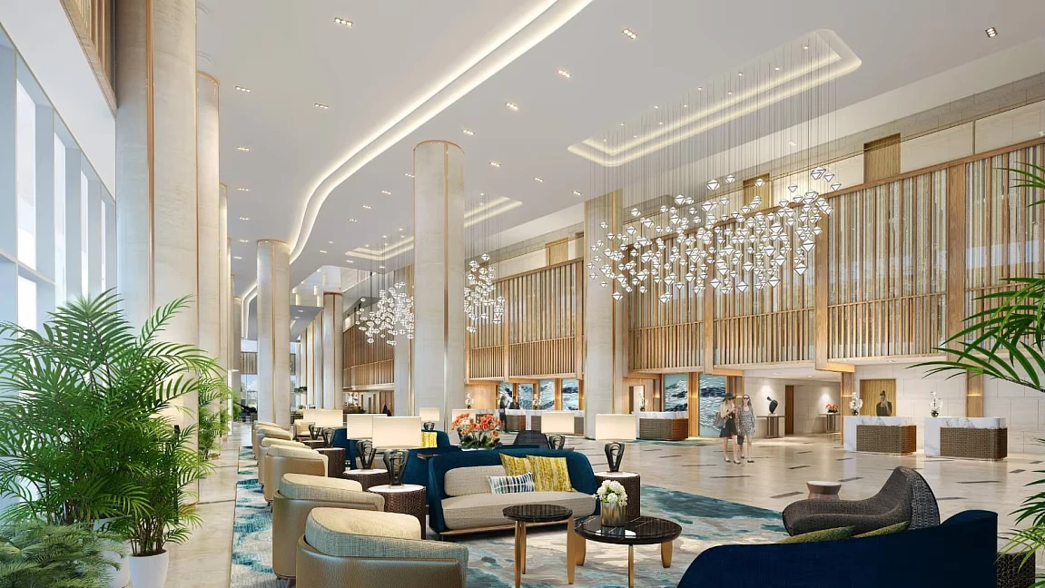 Grandeur with Modern Elegance Hotel Lobby Design