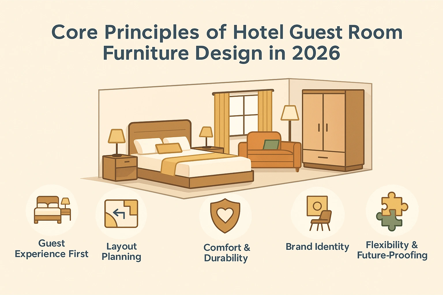 Core principles of hotel guest room furniture design in 2026