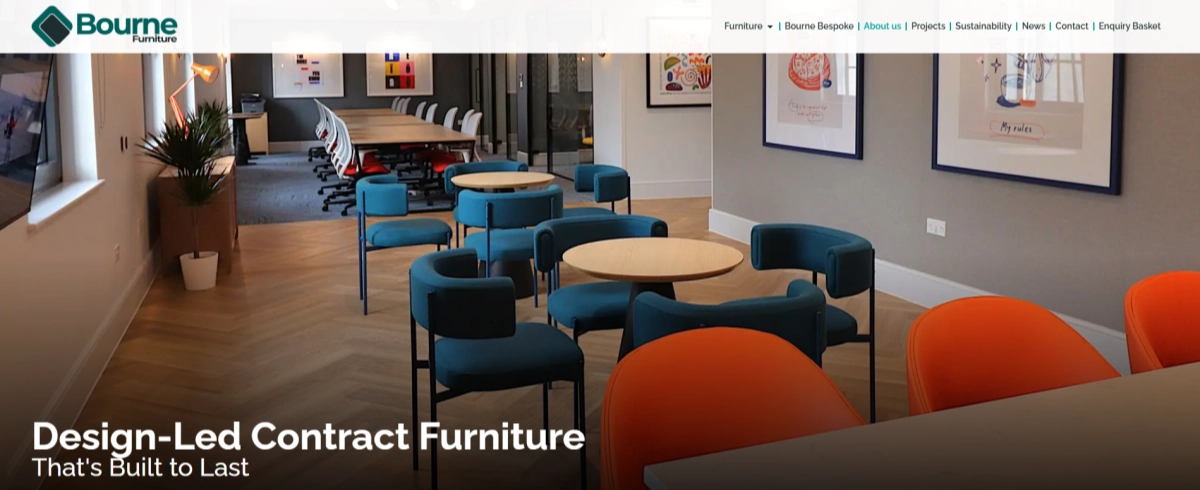 Bourne furniture website