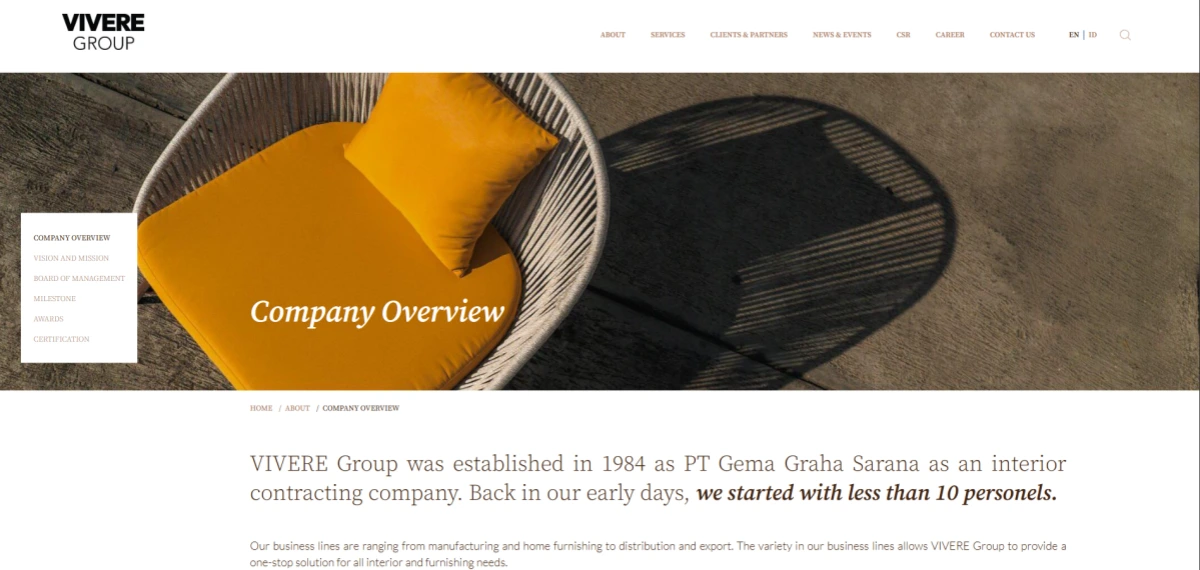 Vivere Indonesia Hotel Furniture