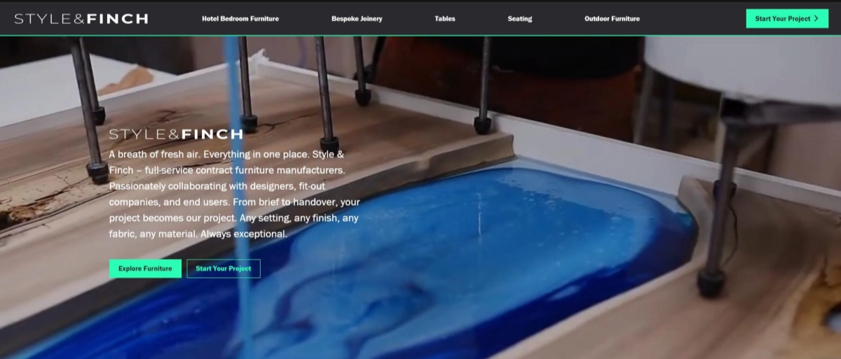 style & finch furniture website