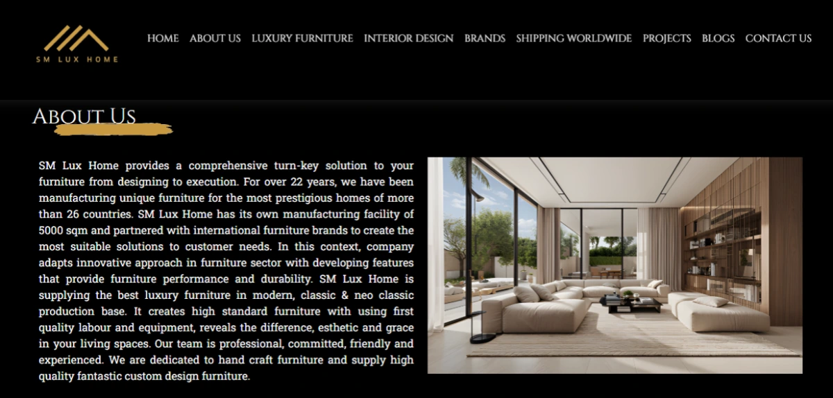 SM Lux Home UAE Hotel Furniture Supplier