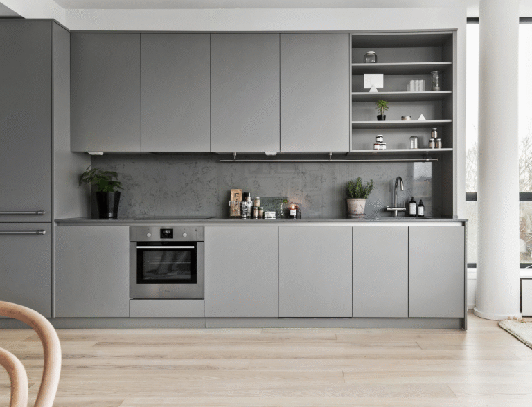 Scandinavian Grey Kitchen Cabinets