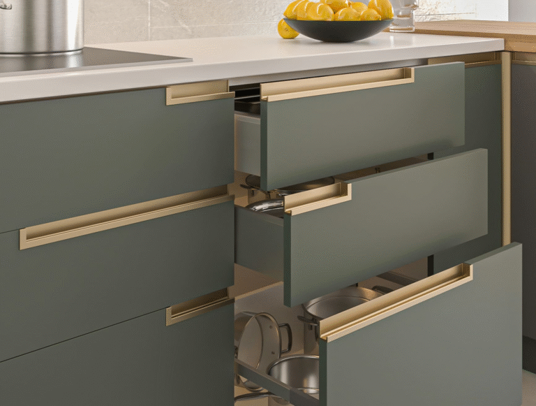 Integrated cabinet handles