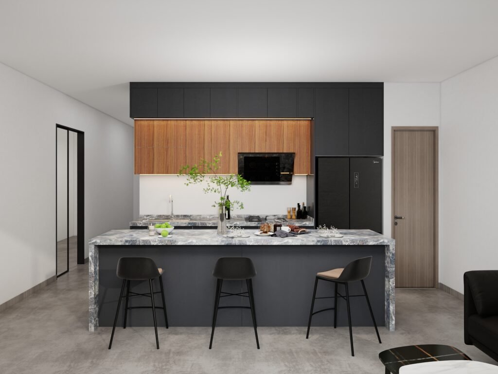 Black Wood Kitchen Cabinets