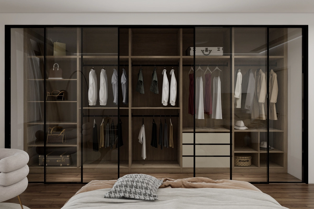 CenSo Home Glass Door Closet