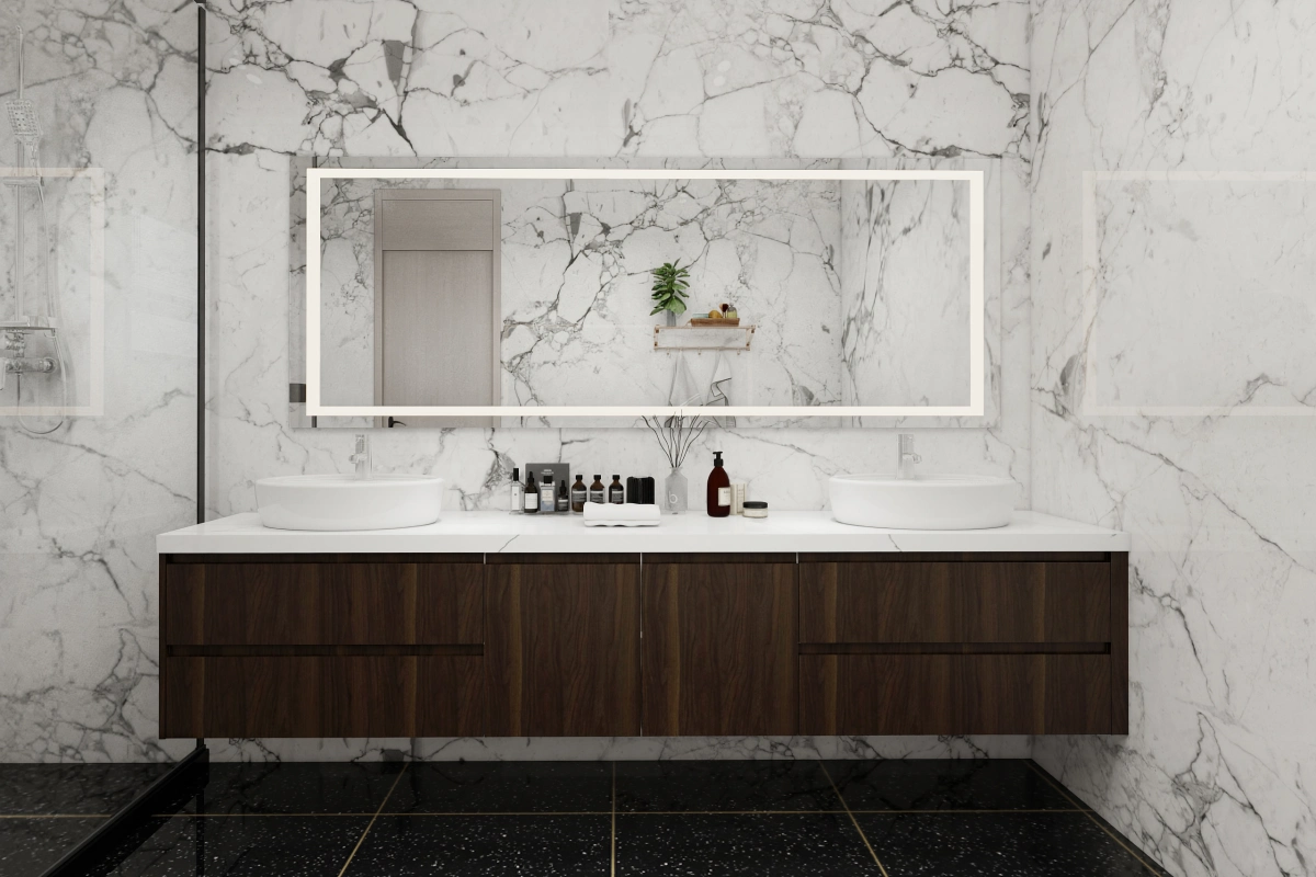 CenSo Home Wood Veneer Bathroom Vanity