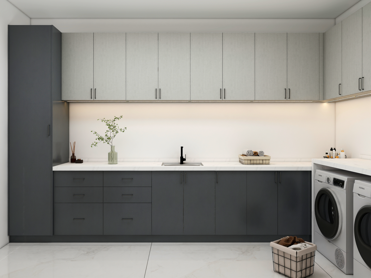 custom laundry room cabinet manufacturer