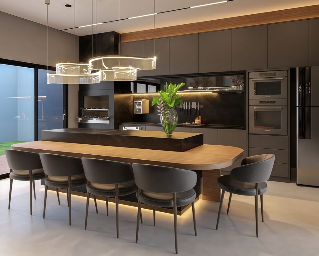 matte black kitchen cabinet