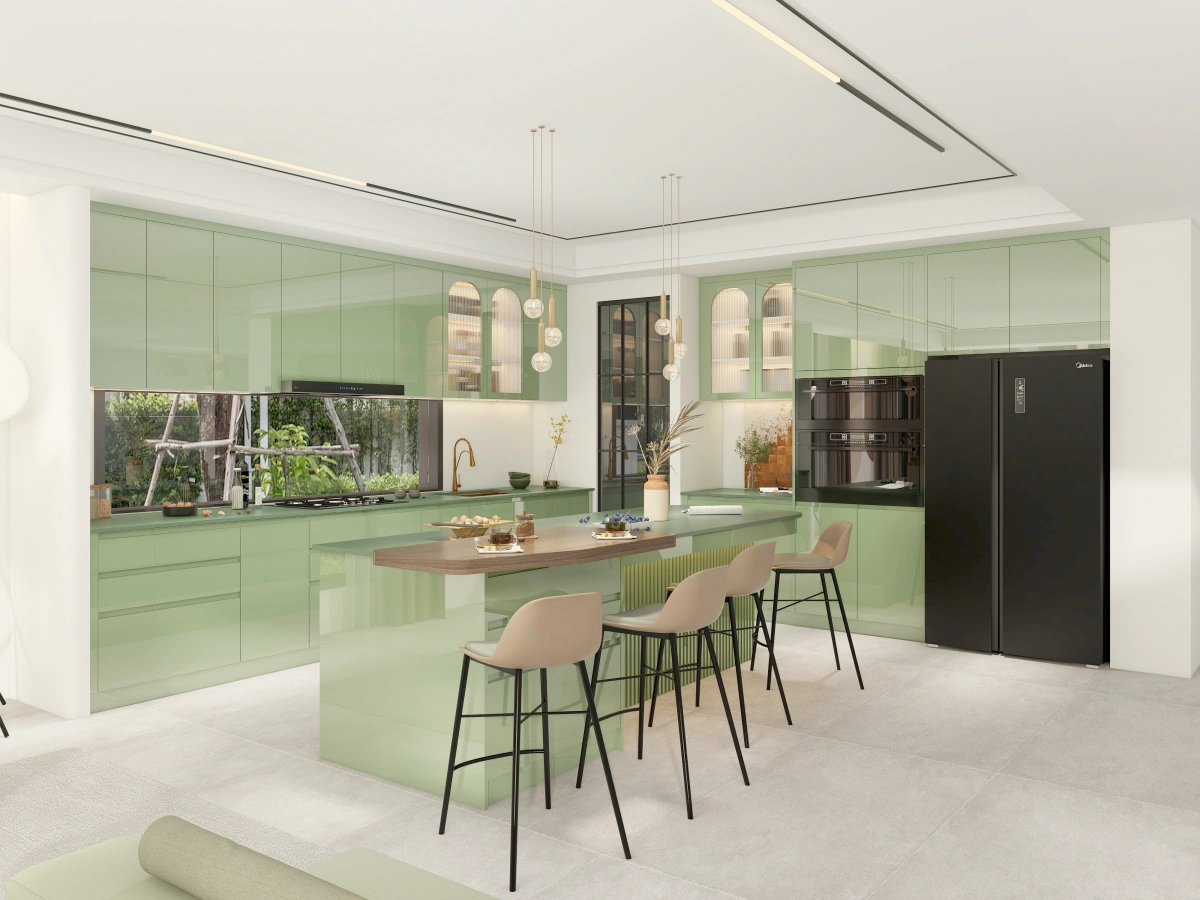 CenSo Home Modern High Gloss lacquer kitchen cabinet