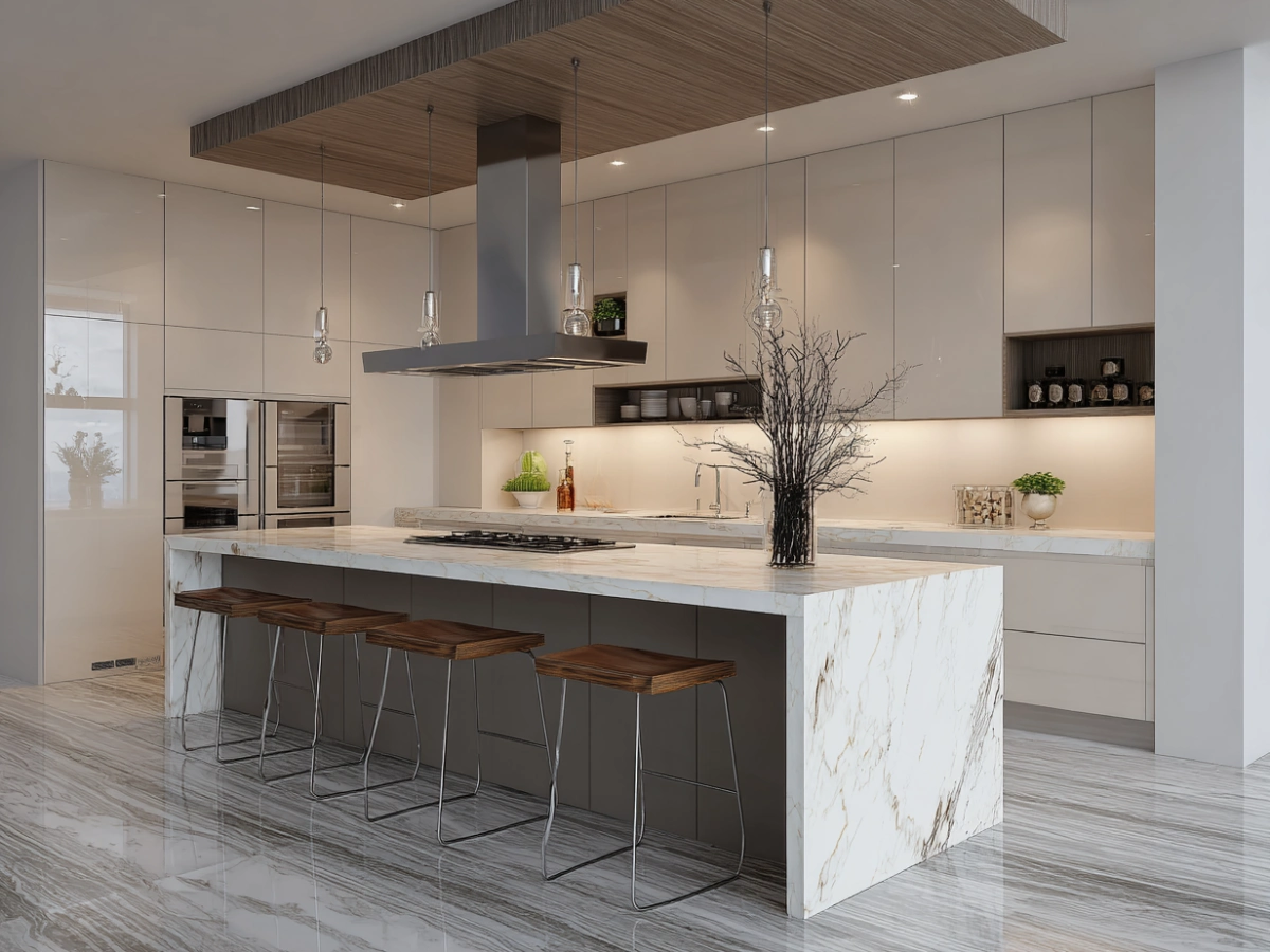 CenSo Home Modern Plywood Kitchen Cabinet