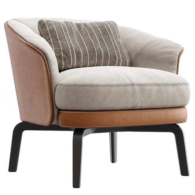 contemporary leather plywood lounge chair