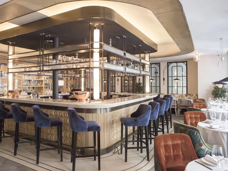 CenSo Home High-End Restaurant Bar Table and Counter Stool Seating Set