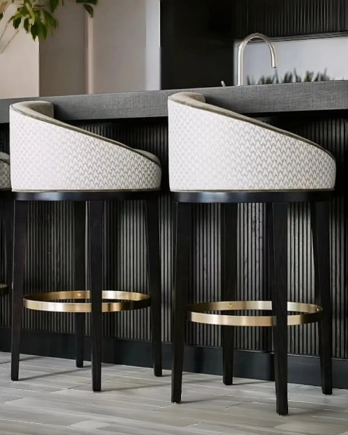 CenSo Home Modern Upholstered Bar Chair for Hotel & Restaurant