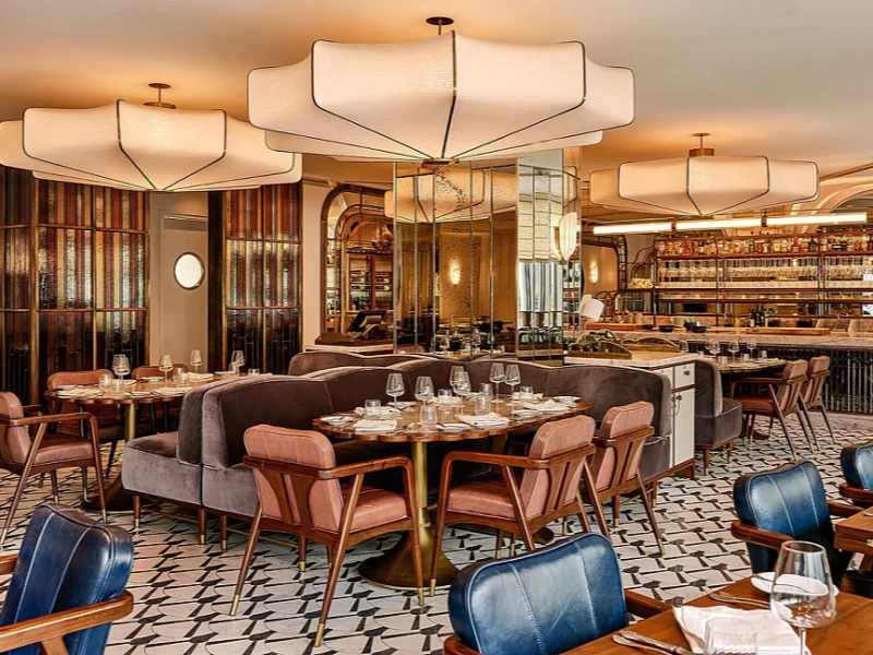 CenSo Home Modern Wood Upholstered Dining Restaurant Table and Chairs Set