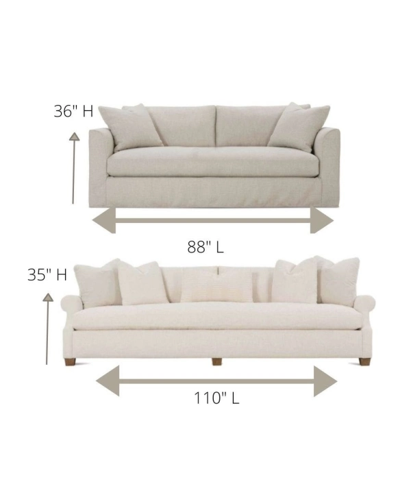 CenSo Home custom sofa size