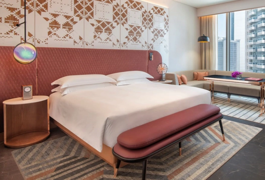 CenSo Home Luxury Hotel Bedroom Set with Upholstered Headboard