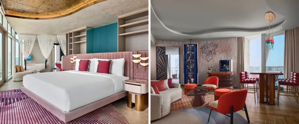 hotel bedroom furniture idea for W Dubai - Mina Seyahi