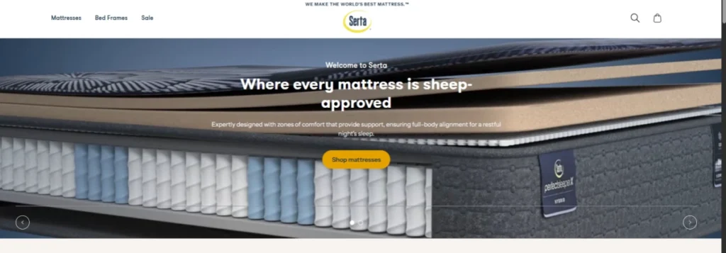 Serta mattrress website