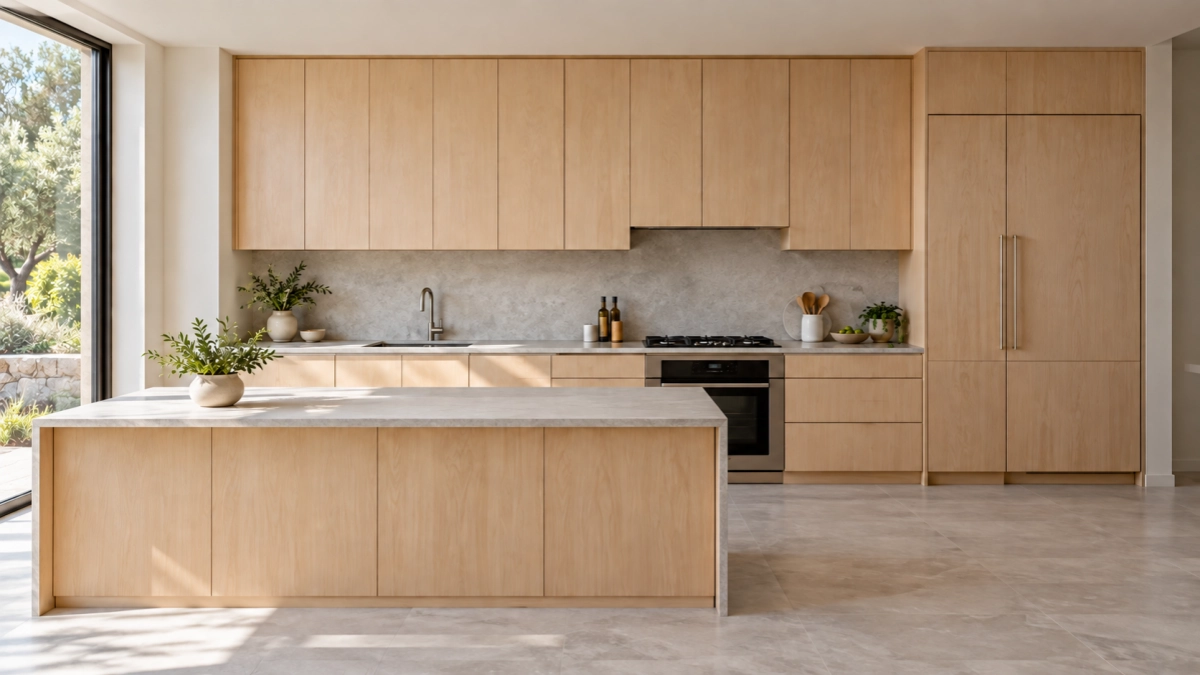 Natural Maple Cabinets for a Bright Modern Kitchen