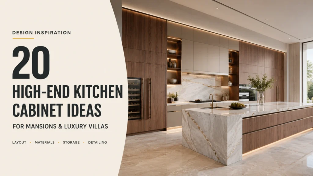 Top 20 High-End Kitchen Cabinet Ideas for Mansions and Luxury Villas