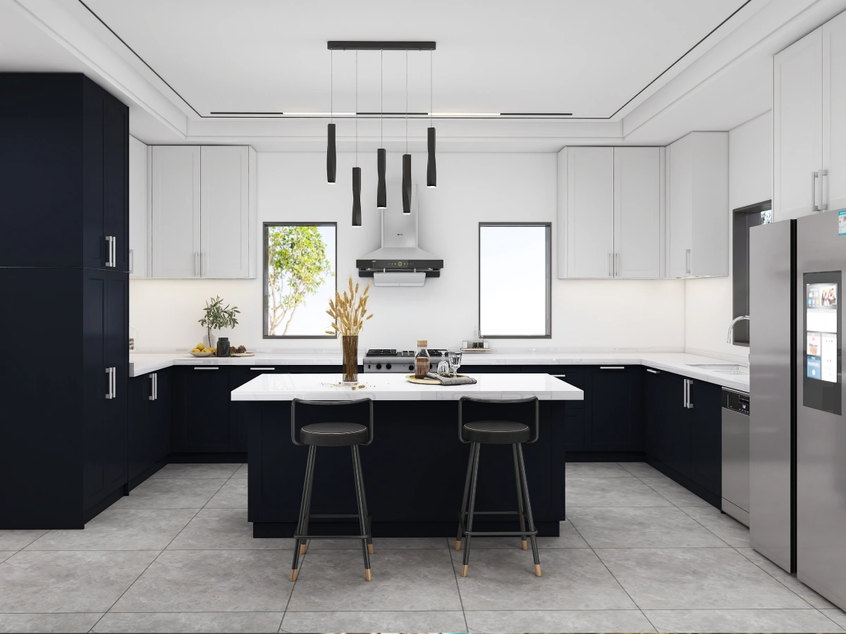 CenSo Home Black Shaker Kitchen Cabinets