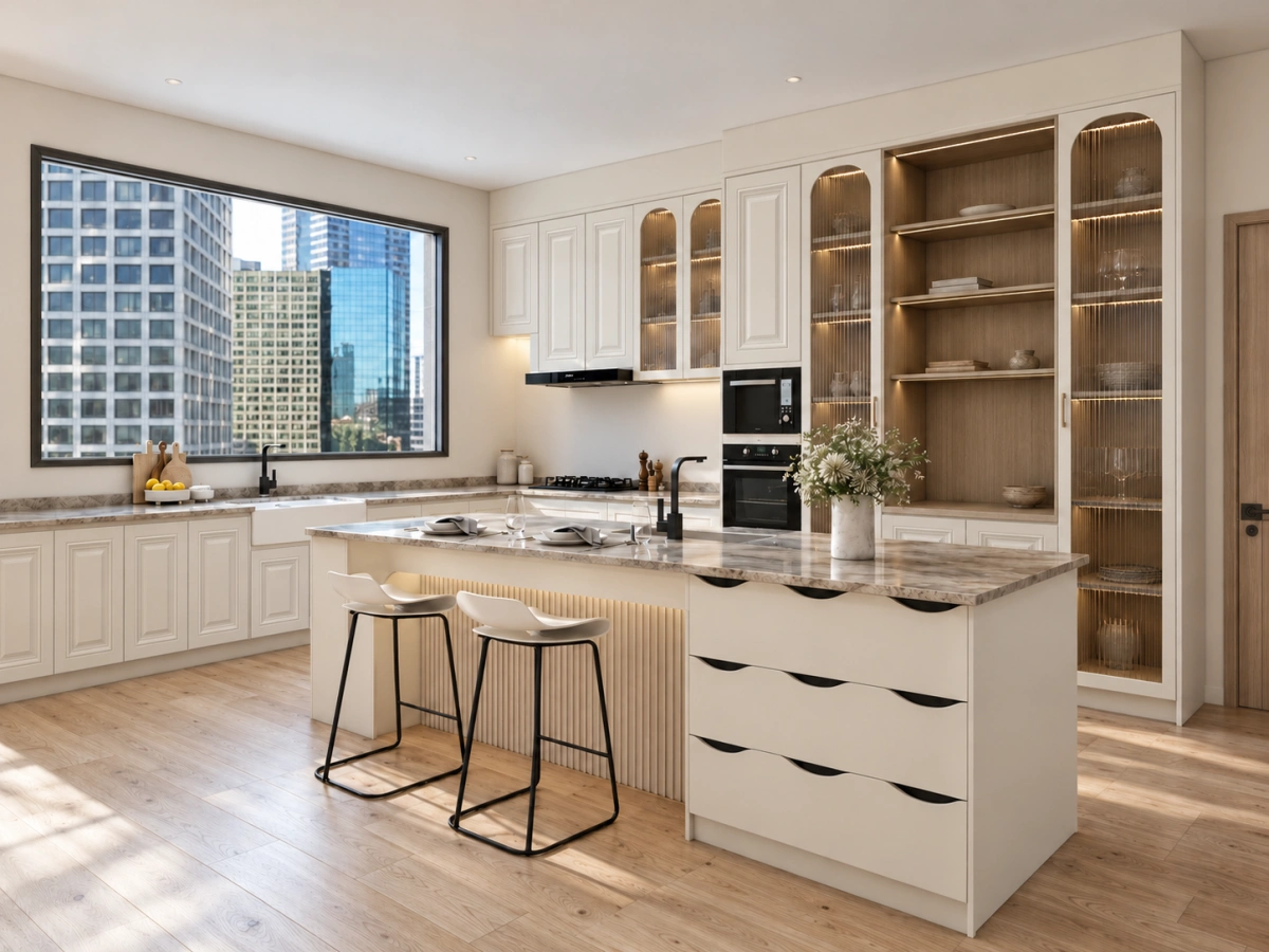 CenSo Home custom modern white shaker kitchen cabinet