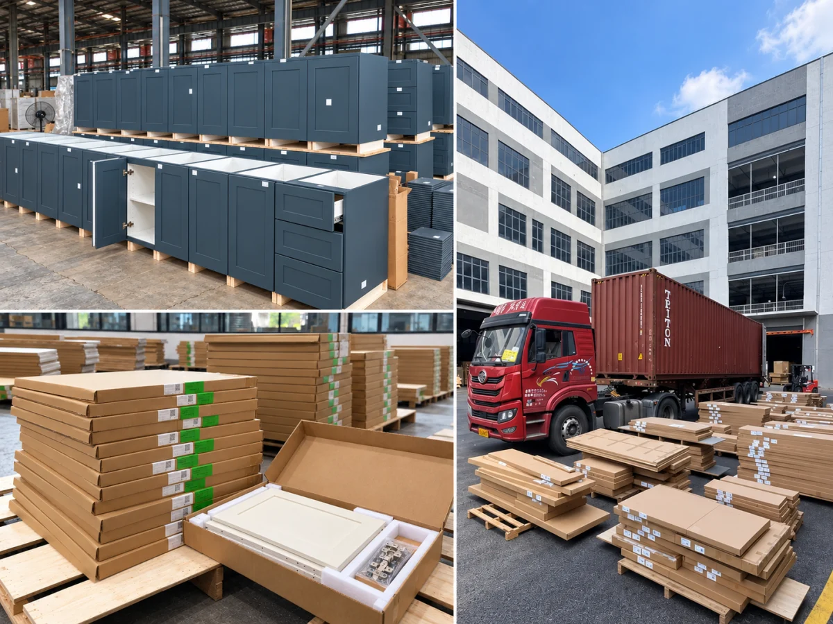 Whole house cabinet packaging and shipping