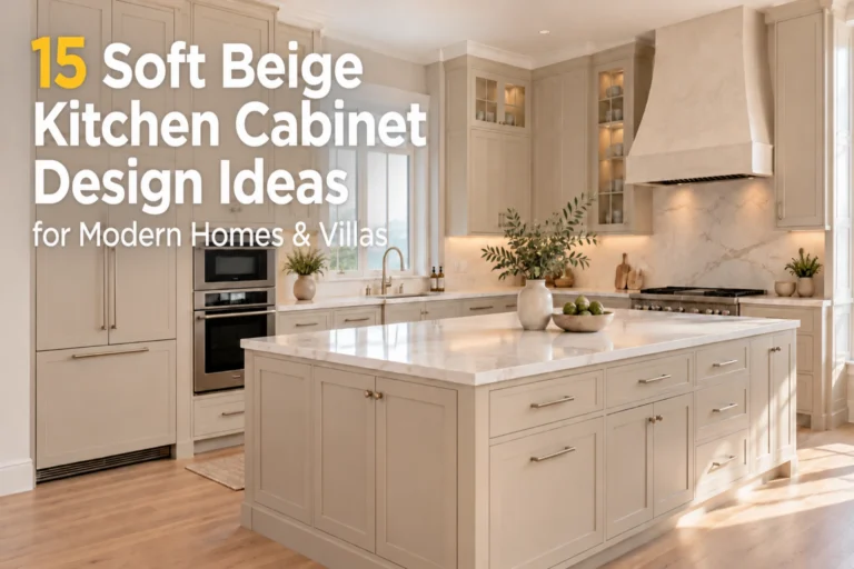 beige kitchen cabinets