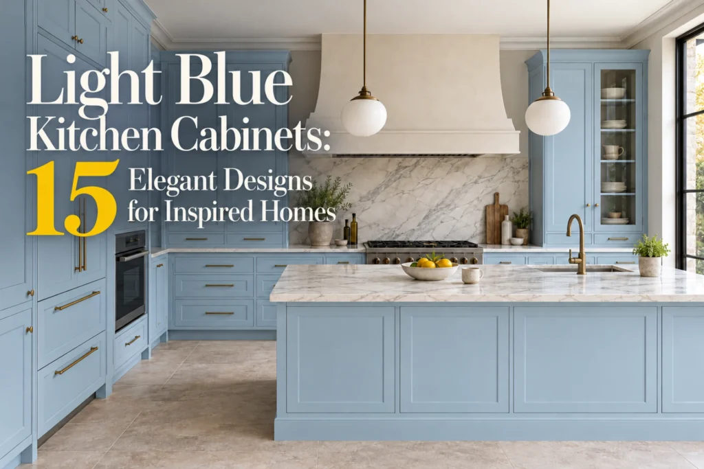 light blue kitchen cabinets